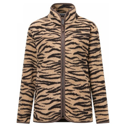 Front - Regatta Womens/Ladies Frankie Zebra Print Borg Full Zip Fleece Jacket