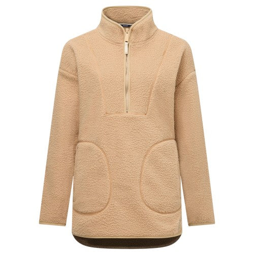 Front - Regatta Womens/Ladies Frankie Borg Half Zip Longline Fleece Top