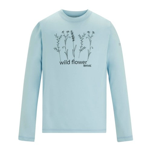 Front - Regatta Childrens/Kids Alvarado Wild Flowers Long-Sleeved T-Shirt