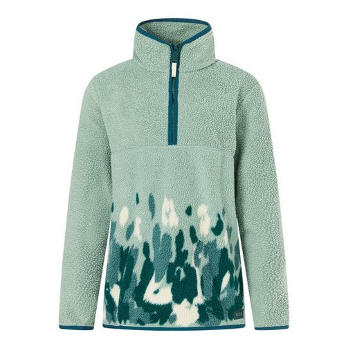 Front - Regatta Womens/Ladies Frankie Leopard Camo Borg Half Zip Fleece Top