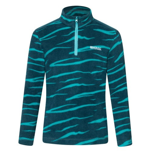 Front - Regatta Childrens/Kids Hot Shot II Zebra Print Fleece Top