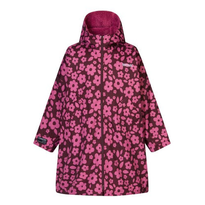 Front - Regatta Childrens/Kids Floral Waterproof Changing Robe