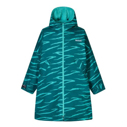 Front - Regatta Childrens/Kids Zebra Waterproof Changing Robe