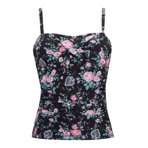 Front - Regatta Womens/Ladies Cath Kidston Ditsy Print Tankini Top