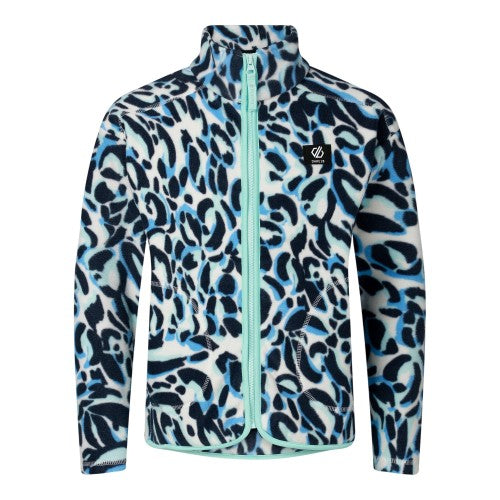 Front - Dare 2B Childrens/Kids Wing It Animal Print Full Zip Fleece Jacket