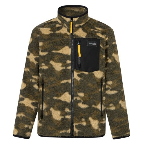 Front - Regatta Childrens/Kids Frankie Camo Full Zip Fleece Jacket