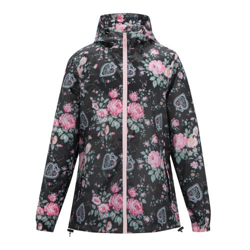Front - Regatta Womens/Ladies Cath Kidston Hackney Rose Waterproof Shell Jacket