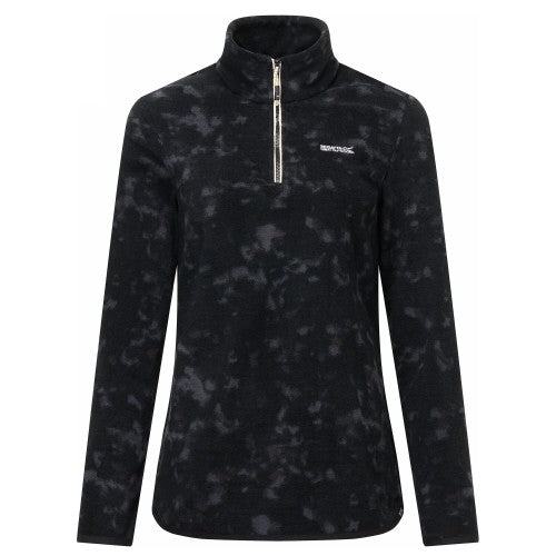 Front - Regatta Womens/Ladies Margot Brush Stroke Quarter Zip Fleece