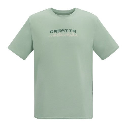 Front - Regatta Mens Text Stretch T-Shirt