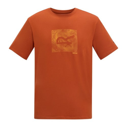 Front - Regatta Mens Fingal Abstract Stretch Logo T-Shirt