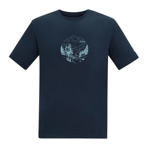 Front - Regatta Mens Fingal Line Art Stretch T-Shirt