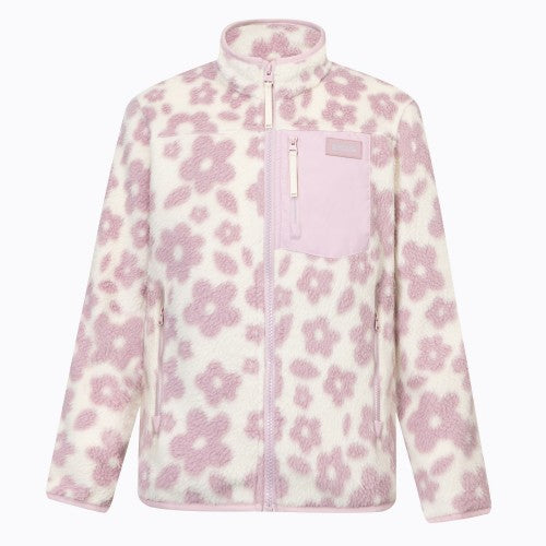 Front - Regatta Childrens/Kids Frankie Floral Full Zip Fleece Jacket