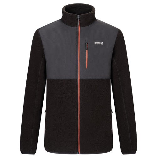 Front - Regatta Mens Morran Water Resistant Full Zip Fleece Jacket