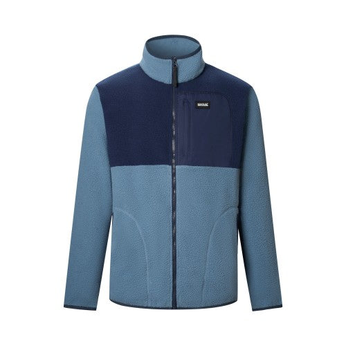 Front - Regatta Mens Frankie Colour Block Borg Fleece Jacket