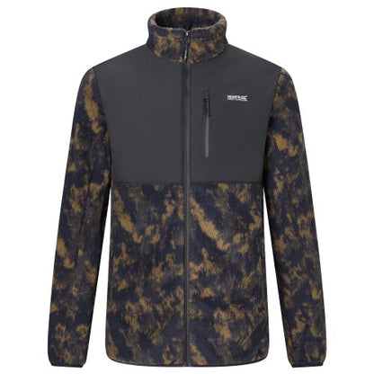 Front - Regatta Mens Printed Textured Fleece Jacket
