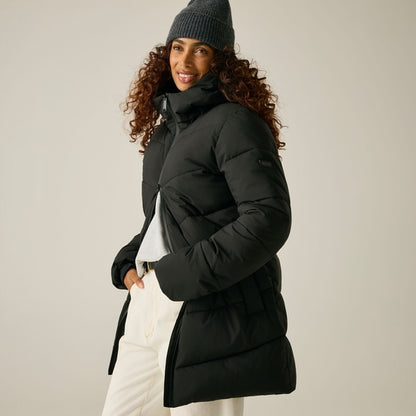 Black - Pack Shot - Regatta Womens-Ladies Faye Padded Jacket