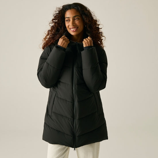 Black - Close up - Regatta Womens-Ladies Faye Padded Jacket
