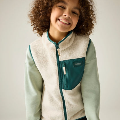 Light Vanilla-Mediterranea - Lifestyle - Regatta Childrens-Kids Frankie Fleece Body Warmer