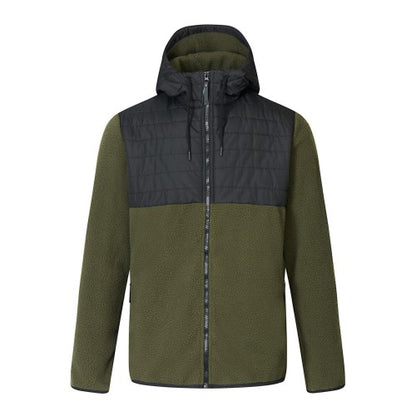 Front - Regatta Mens Frankie Two Tone Borg Fleece Hybrid Jacket