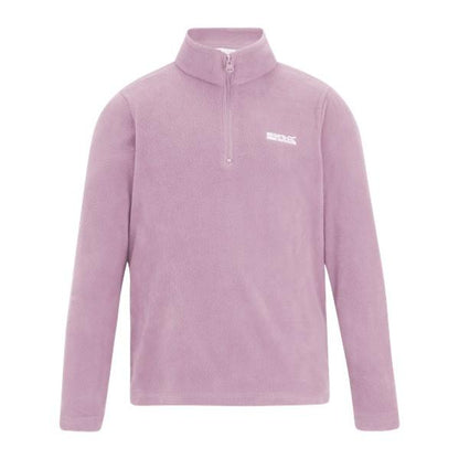 Powder Lilac - Front - Regatta Great Outdoors Childrens-Kids Hot Shot II Half Zip Fleece Top