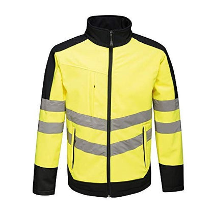 Front - Regatta Professional Unisex Adult Hi-Vis Reflective Soft Shell Jacket