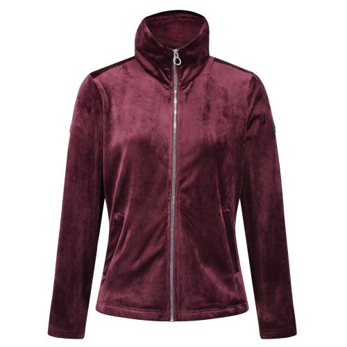 Front - Regatta Womens/Ladies Hermilla Velour Full Zip Fleece