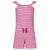 Front - Regatta Girls Dorsey Stripe Ruffle Playsuit