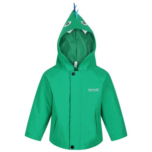 Front - Regatta Childrens/Kids Dinosaur Waterproof Jacket