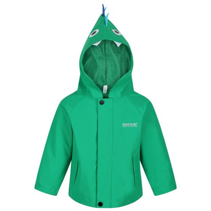 Front - Regatta Childrens/Kids Dinosaur Waterproof Jacket