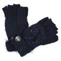 Front - Regatta Girls Heddie Lux Knitted Winter Gloves