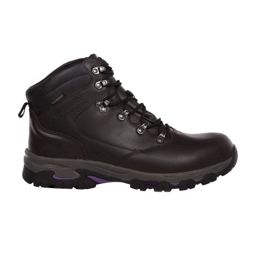 Front - Regatta Womens/Ladies Tebay Waterproof Leather Walking Boots