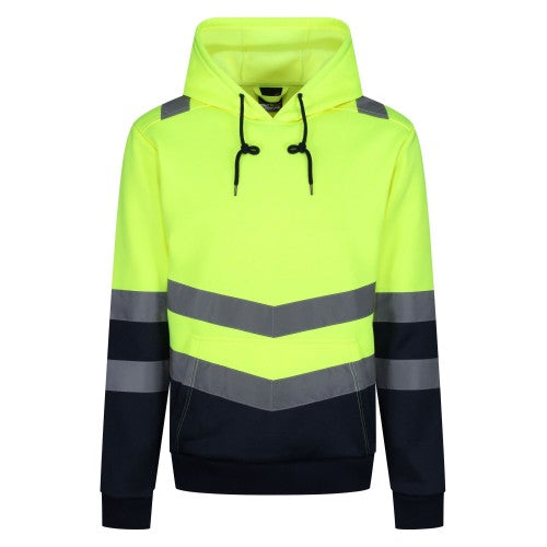Front - Regatta Professional Mens Overhead High-Vis Hoodie