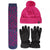 Front - Regatta Childrens/Kids Leopard Print Ski Gloves Set