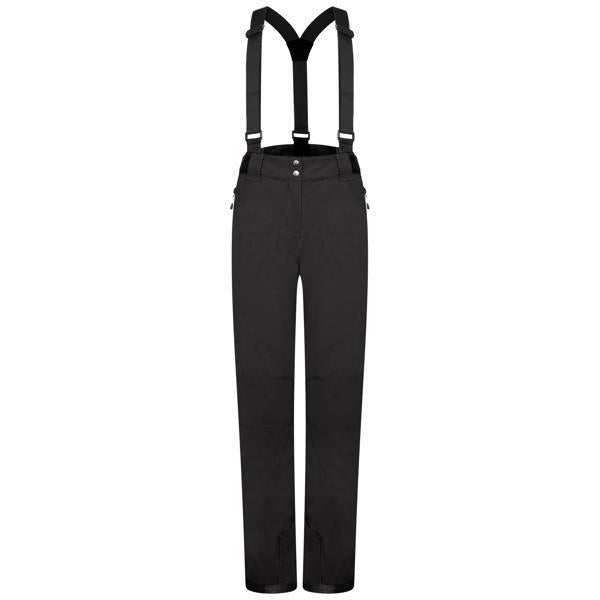Black-White - Front - Dare 2B Womens-Ladies Effused II Waterproof Ski Trousers