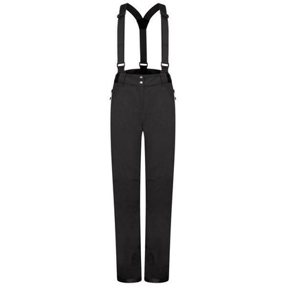 Black-White - Front - Dare 2B Womens-Ladies Effused II Waterproof Ski Trousers