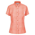 Front - Regatta Womens/Ladies Mindano VI Checked Short-Sleeved Shirt