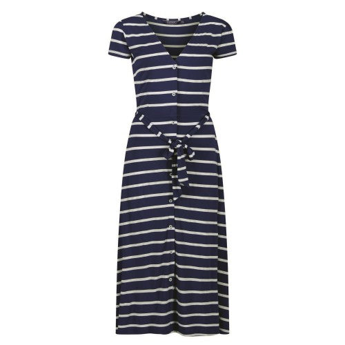 Front - Regatta Womens/Ladies Maisyn Stripe Shirt Dress