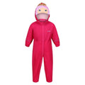 Front - Regatta Childrens/Kids Charco Princess Waterproof Puddle Suit