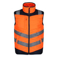 Front - Regatta Professional Mens Baffled High-Vis Body Warmer
