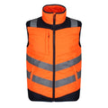 Front - Regatta Mens Baffled High-Vis Body Warmer