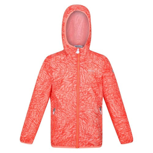 Front - Regatta Childrens/Kids Lever Animal Print Packaway Waterproof Jacket