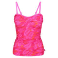 Front - Regatta Womens/Ladies Aceana II Palm Leaf Tankini Top