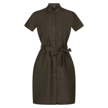 Front - Regatta Womens/Ladies Quinta Linen Shirt Dress