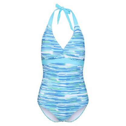 Front - Regatta Womens/Ladies Flavia Brush Stroke One Piece Swimsuit