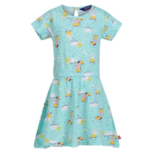 Front - Regatta Baby Girls Peppa Pig Clouds Casual Dress