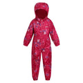 Front - Regatta Childrens/Kids Pobble Peppa Pig Floral Waterproof Puddle Suit