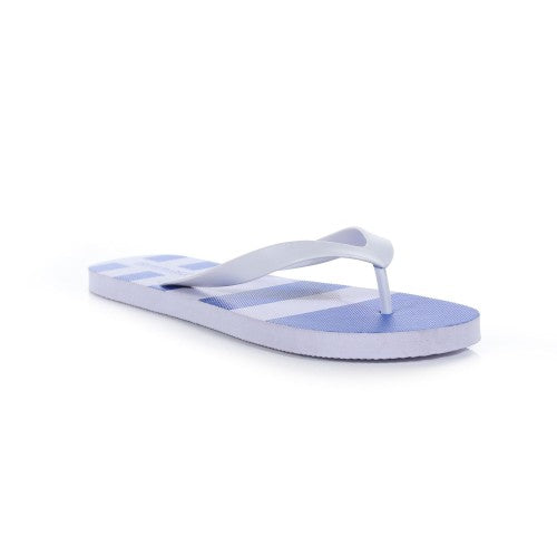 Front - Regatta Mens Bali Striped Flip Flops