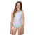 Front - Regatta Girls Tanvi Zebra Print One Piece Swimsuit