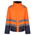 Front - Regatta Mens Hi-Vis Waterproof Jacket