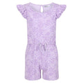 Front - Regatta Childrens/Kids Dasie Animal Print Ruffle Playsuit